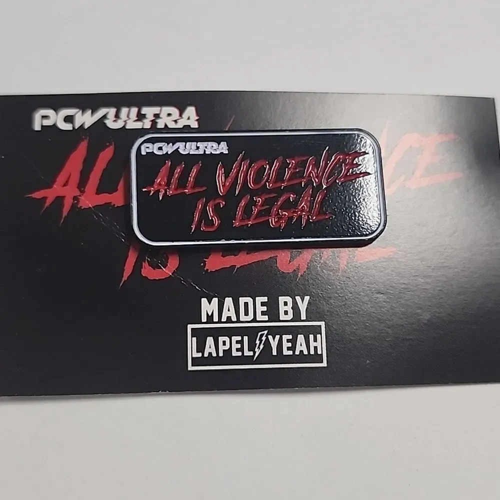 PCW Ultra All Violence is Legal Lapel Pin New